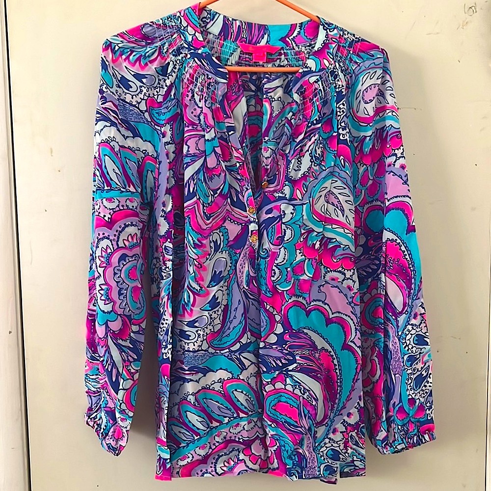 Lily Pulitzer Elsa silk top